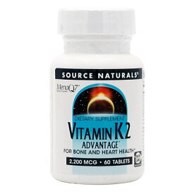 【送料無料】ビタミンK2 アドバンテージ 2200mcg 60粒 タブレット ソースナチュラルズ【Source Naturals】Vitamin K2 Advantage 2200 mcg, 60 Tablets