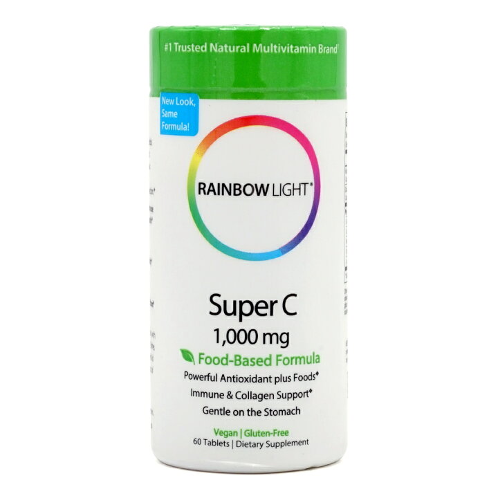 楽天市場 最大1000円オフクーポン配布中 スーパーc ビタミンc 1000mg 60粒 タブレット レインボーライト Rainbow Light Super C 1000 Mg 60 Tablets Vitacafe