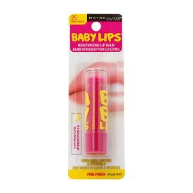 【送料無料】リップ ベビーモイスチャライジング リップバーム 25 ピンクパンチ 4.4g メイベリンニューヨーク アメリカ メイク 化粧【Maybelline New York】Baby Lips Moisturizing Lip Balm 25 Pink Punch, 0.15 oz