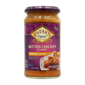 【送料無料】 バターチキンカレー シマーソース マイルドスパイシー 425g パタックス カレーソース 料理 インドカレー【Patak's】Butter Chicken Curry Simmer Sauce Mild Spicy, 15 oz