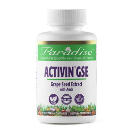 【送料無料】 グレープシードエキス アムラ配合 90粒 ベジカプセル パラダイスハーブ【Paradise Herbs】Activin GSE (Grape Seed Extract) with Amla, 90Vegetarian Capsules