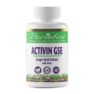 yz O[vV[hGLX Az 90 xWJvZ p_CXn[uyParadise HerbszActivin GSE (Grape Seed Extract) with Amla, 90Vegetarian Capsules
