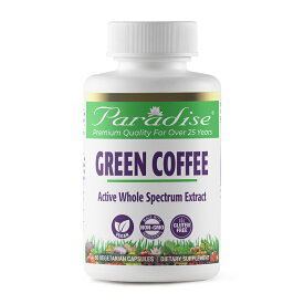 【送料無料】 グリーンコーヒー 60粒 ベジカプセル パラダイスハーブ クロロゲン酸【Paradise Herbs】Green Coffee 60Vegetarian Capsules