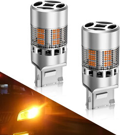 ＼ご愛顧感謝限定セール・500円オフあり!／SUPAREE PRO ハイフラ防止機能内蔵 LED ウィンカー T20 ピンチ部違い アンバー 抵抗内蔵 冷却ファン付き ステルスバルブ 無極性 1500LM DC12V車用（ハイブリッド車・EV車対応） 抵抗 内蔵 汎用 LEDバルブ 1年保証