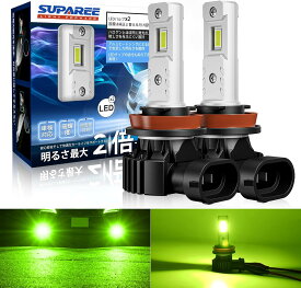 ＼72時間タイムセール・10％オフ！！／SUPAREE H8 H9 H11 H16 LED フォグランプ 爆光 LEDフォグ 車検対応 DC12V車用 20W ホワイト イエロー レモンイエロー 高輝度 車用LEDバルブ 一体型 無極性 2個セット 1年保証