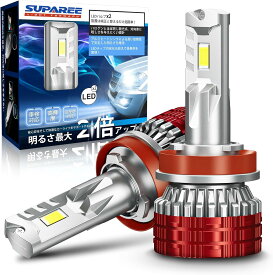 ＼買いマラソンセール・20%オフ！！／【業界最強爆光モデル】SUPAREE 角度調整可能 H8 H11 H16 LED ヘッドライト 4重放熱システム 10倍明るさアップ フォグランプ 新車検対応 ロービーム ハイビーム DC12V ノイズ対策済み 45W ホワイト 6500K ファン付き LEDバルブ 3年保証