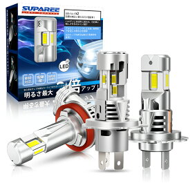 月初限定セール★10%クーポン有！【楽天1位・三面発光】SUPAREE H4 H8 H11 H16 H7 LED ヘッドライト ledバルブ H4バイク 三面爆光 静音ファンx2 13V 車検対応 6500K ホワイト 120W 純正サイズ 長寿命 キャンセラー内蔵 防水 4重放熱 ノイズ抵抗 2個セット ポン付け 3年保証