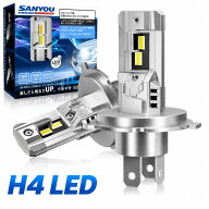 最大64%オフ！【1位受賞】SUPAREE H4 led ヘッドライト 車検対応 ファンレス 爆光 H4ハイビーム H4 ロー…