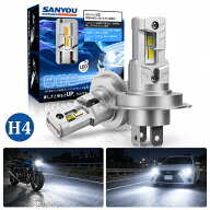 3日間限定★特価1999円！【車・バイク兼用】SUPAREE H4 LED ヘッドライト バイク 車検対応 一体化 HI/LO…