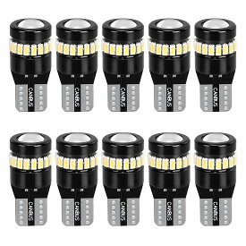 ＼ゴールデンウィーク限定セール・15％オフ！！／SUPAREE T10 led ホワイト 爆光 レンズ付き ポジションランプ キャンセラー内蔵 3014LEDチップ18連 12V車用 6000K 無極性 ライセンスランプ/ルームランプ/ナンバー灯 1年保証