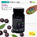 【公式】アサイー100 (90粒入) | オーガニック アサイー アサイ サプリメント サプリ 国産 健康食品 ポリフェノール シアニジン 必須脂肪酸 栄養 美容 健康 カリウム 食物繊維 アミノ酸 鉄分 ビタミンb 女性 30代 40代 50代 男性 スーパーフード