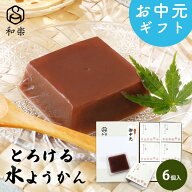 ＼楽天ランキング1位獲得！／ 水ようかん とろける水ようかん こしあん 110g×6 送料無料 ギフト スイー…