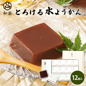 ＼楽天ランキング1位獲得！／ 水ようかん とろける水ようかん こしあん 110g×12個 送料無料 ギフト スイーツ プレゼント 無添加 和楽