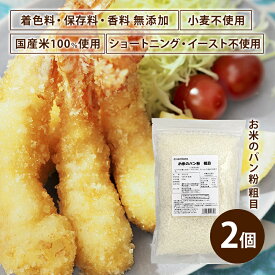 ＼楽天ランキング1位獲得！／ 米粉 お米のパン粉 粗目 400g(200g×2) 送料無料 小麦不使用 国産 無添加 アレルゲン不使用