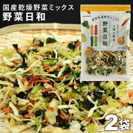 ＼楽天ランキング1位獲得！／楽天スーパーSALE【半額】乾燥野菜ミックス 国産 野菜日和 100g×2袋 送料無…