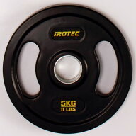 IROTEC（アイロテック）オールラバー仕様 オリンピック プレート 5KG【1枚】 穴径51mm/ バーベル ダンベ…
