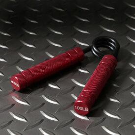 【2025年5月新発売】IROTEC（アイロテック）アルミニウムハンドグリップ レッド / 握力 握力強化 前腕 筋トレ 筋トレ器具 筋トレグッズ ダンベル ハンドグリップ トレーニング器具 スポーツ器具 筋力トレーニング