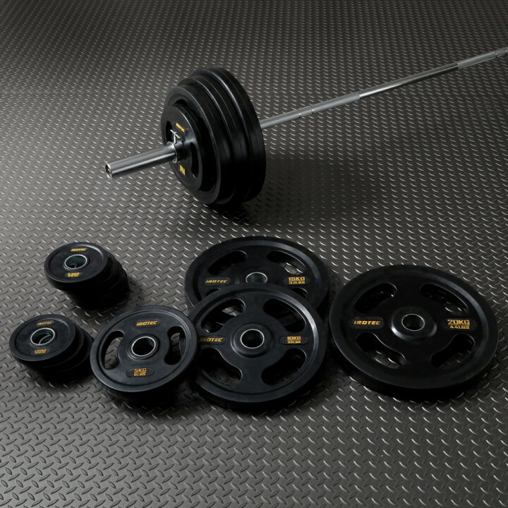 楽天市場】IROTEC（アイロテック）オリンピック ラバーバーベル 135kg 