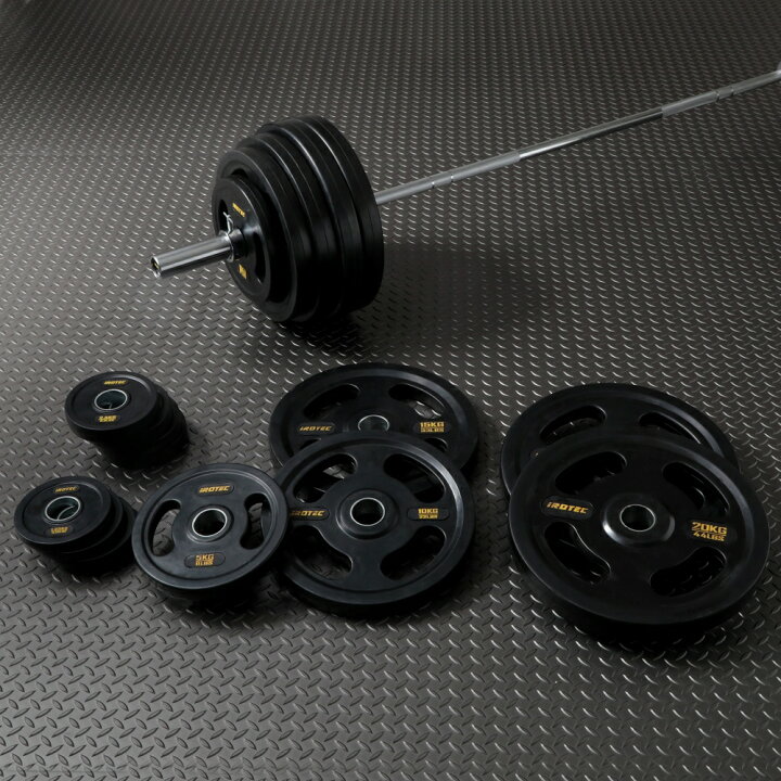 楽天市場】IROTEC（アイロテック）オリンピック ラバー バーベル 175kg 