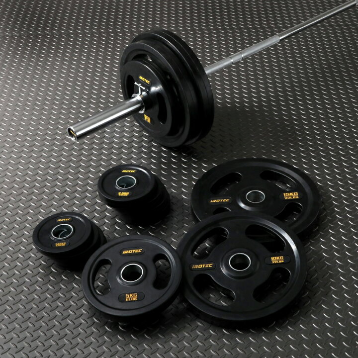 IROTEC社製 オリンピック ラバー バーベル 155kg ※ラックもサービス 