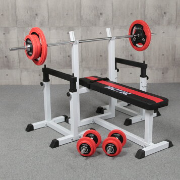 WILD FIT トレーニングジムセット 100kgバーベルダンベル ホームジム 