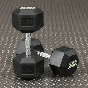 POWER ARMOR(�p���[�A�[�}�[)���o�[HEX�_���x��15KG�i2�{�Z�b�g�j/ �_���x�� �o�[�x�� �W���_���x�� ���o�[�_���x�� �؃g����� �X�N���b�g �x���`�v���X �S�A���C �g���[�j���O��� �g���[�j��