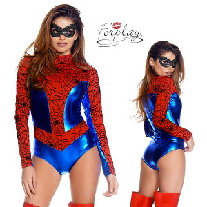 ハロウィン コスプレ スパイダーマン スパイダースーツ 衣装 ボディスーツ 長袖 アメコミ ヒーロー キャラクター コスチューム 衣装 スパイダー spider くも 蜘蛛 衣裳 仮装 ストレッチ かわい