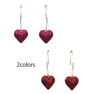ハート ラインストーン ピアス バービー 正規品 コスプレ衣装 キラキラ ビジュー アクセ レディース かわいい セクシー ラブリー おしゃれ ポップ アメリカ 海外セレブ インポート 大ぶり 垂