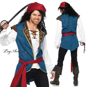 ハロウィン コスプレ メンズ 衣装 パイレーツ 海賊 3点セット MEN’S 男性 ジャックスパロウ フック 船長 キャプテン コスチューム 衣装 衣裳 仮装 かっこいい セクシー ファッション おしゃれ