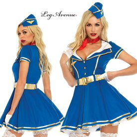 ハロウィン コスプレ 衣装 キャビンアテンダント スチュワーデス CA 客室乗務員 スッチー コスチューム 衣装 衣裳 仮装 セクシー かわいい ワンピース アメリカ 海外 LEG AVENUE レッグアベニュー 正規品 86712