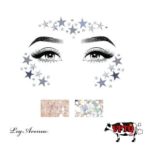 ハロウィン コスプレ 衣装 LEG AVENUE レッグアベニュー メイクシール LA EYE028 ジュエル ステッカー スター 正規品 イチオシ 星 アイメイク コスチューム 衣裳 仮装 かわいい セクシー クラブ