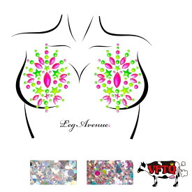 コスプレ 衣装 LEG AVENUE レッグアベニュー バストメイクシールLA-NIPPLE009 ジュエルステッカー ネオン 正規品 イチオシ ニップレス ブラックライト アクセ コスチューム 衣裳 仮装 かわいい セクシー ダンス ステージ ショー 舞台 ハロウィン イベント パーティー