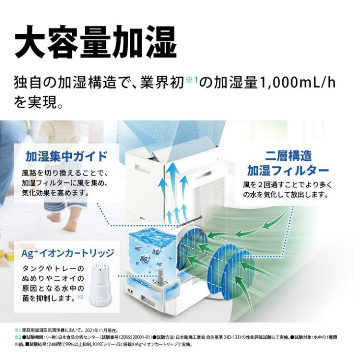 楽天市場】シャープ 加湿空気清浄機 KI-PX100-W プラズマクラスター 