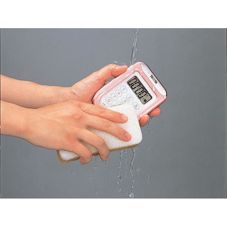 楽天市場】タニタ デジタルタイマー 丸洗い可能 TD-378 ピンク