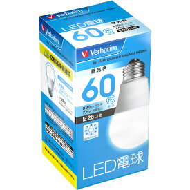 【お得な10点セット】三菱化学メディア Verbatim LED電球 26口金 昼光色 60W相当 広配光タイプ LDA8D-G/V4 バーベイタム