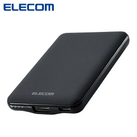 エレコム ELECOM モバイルバッテリー 5000mAh EC-C04BK ブラック 12W / 2.4A 入出力(Type-C×1) 出力(USB-A×1)