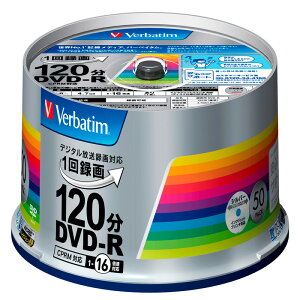 Verbatim o[xC^ VHR12JSP50V4 DVD-R(VideowithCPRM) 1^p 120 1-16{ 50XshP[X CNWFbgv^Ή(Vo[) ChGAΉ