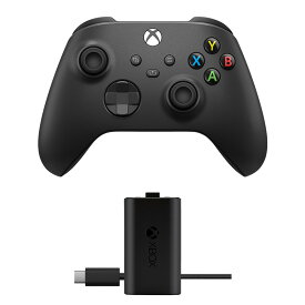 Xbox ワイヤレス コントローラー(ブラック) ＆ Xbox 充電式バッテリー＋USB-C ケーブル