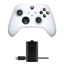 Xbox ワイヤレス コントローラー(ホワイト) ＆ Xbox 充電式バッテリー＋USB-C ケーブル