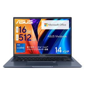 ASUS Vivobook 14X X1403ZA ノートパソコン 14型ワイド Core i7-12700H メモリ 16GB SSD 512GB Webカメラ 指紋認証 Wifi6 Bluetooth インテル Iris Xe グラフィックス 日本語キーボード Windows11 Office付き X1403ZA-LY160WS