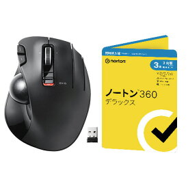 【セット商品】エレコム ELECOM トラックボールマウス M-XT3DRBK + ノートン360デラックス 同時購入3年版