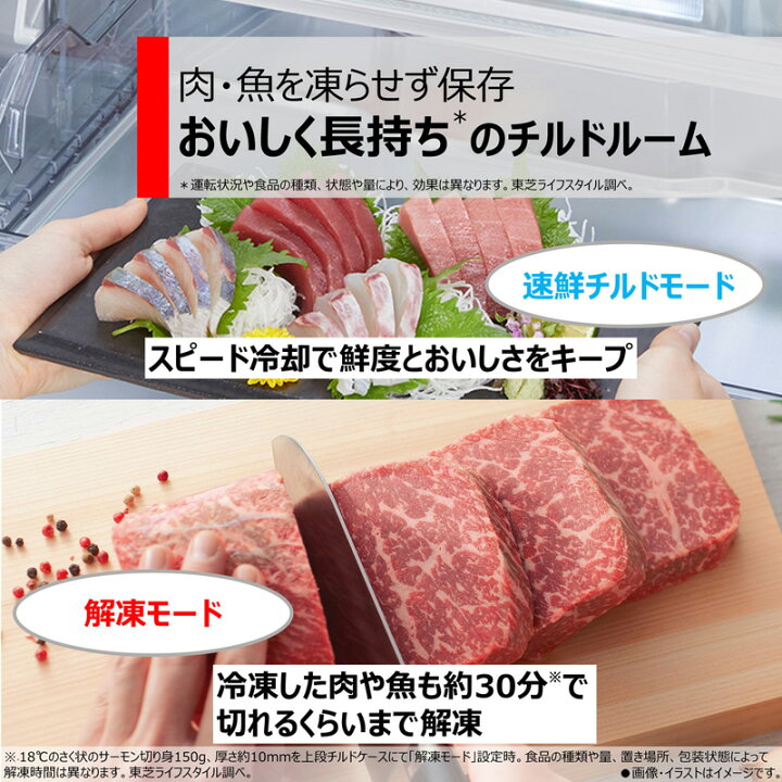 楽天市場】東芝 冷蔵庫 VEGETA フレンチドアタイプ 509L GR-V510FK 