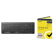 【セット商品】エレコム Bluetooth コンパクトキーボード TK-FBP101BK + ノートン360プレミアム/ノートン…
