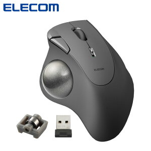 エレコム ワイヤレス トラックボールマウス IST 無線2.4GHz ベアリング支持 親指操作 36mmボール 5ボタン Windows Mac Chromebook ブラック M-IT11DRBK