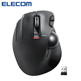 エレコム マウス ワイヤレス (レシーバー付属) トラックボール 左手用 6ボタン ブラック M-XT4DRBK