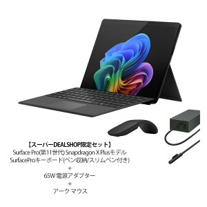 yZbgizSurface Pro(11) 13C` Snapdragon X Plus 16GB SSD1TB Office2024 Wi-Fif SurfaceProL[{[h(y[t/Xyt) ubN EP2-29385 + dA_v^[(65W) W8Y-00007 + 