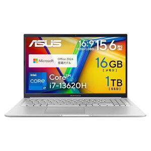 ASUS Vivobook X V[Y m[gp\R 15.6^ Core i7-13620H  16GB SSD 1TB WebJ Wi-Fi 6E Bluetooth Windows11 Microsoft 365 Basic+Office Home & Business 2024 (fW^A^b`) {L[{[h X1502VA-I7H161