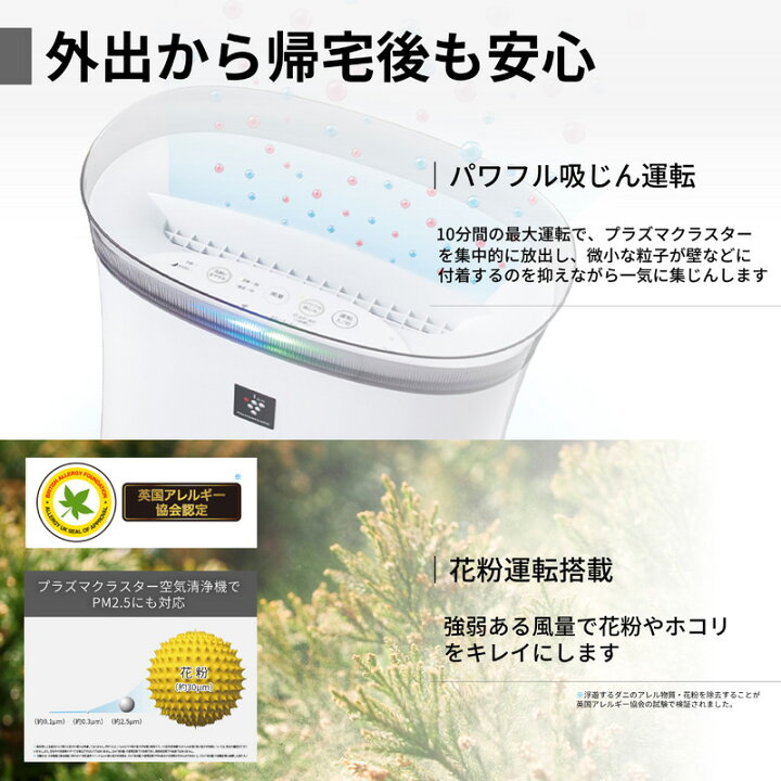 楽天市場】シャープ 空気清浄機 FU-R50-W ホワイト系 プラズマ 