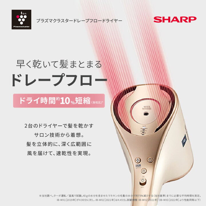 楽天市場】シャープ プラズマクラスタードレープフロードライヤー IB 
