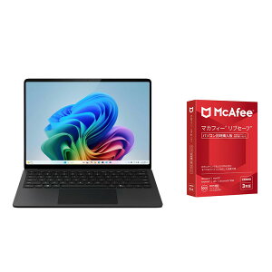 【セット商品】Surface Laptop(第7世代) 13.8インチ Snapdragon X Plus メモリ16GB SSD1TB Office2024 Wi-Fiモデル ブラック EP2-19287 + マカフィー リブセーフ 3年版 同時購入版 MLS33JNRURDAM